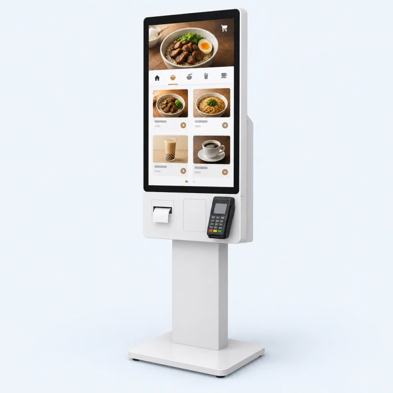 Self-service ordering kiosk illustration